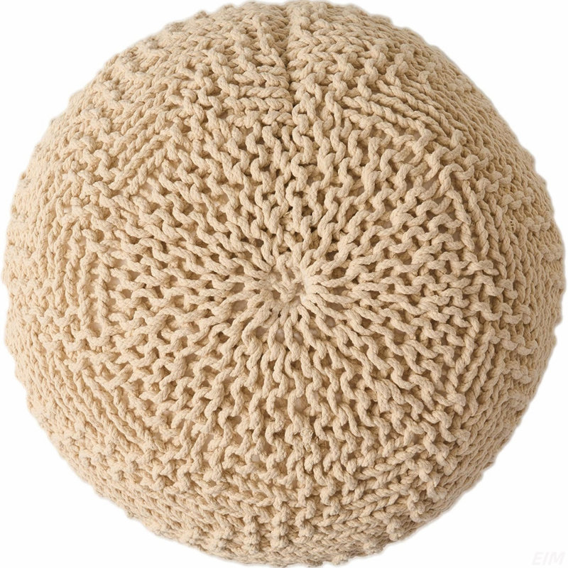 Fauteuil à billes (fauteuil à billes) HAZEL POUF, Ivoire ivoire, Coton