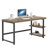 Hulste 53" Metal Base Writing Desk With Storage, Oak-358323810-350494591