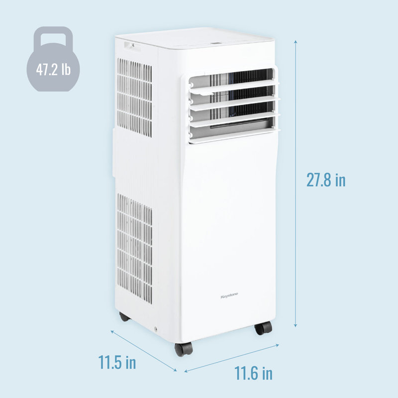 Keystone White Portable Air Conditioner with Remote and Sleep Mode