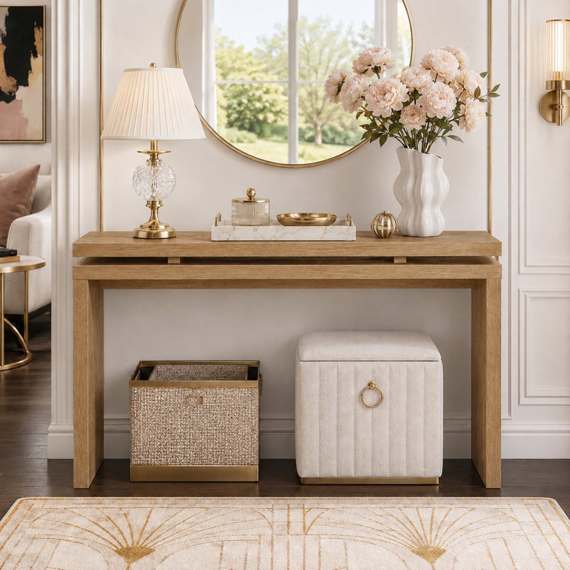 Console de salon Classic Farmhouse, Brun antique