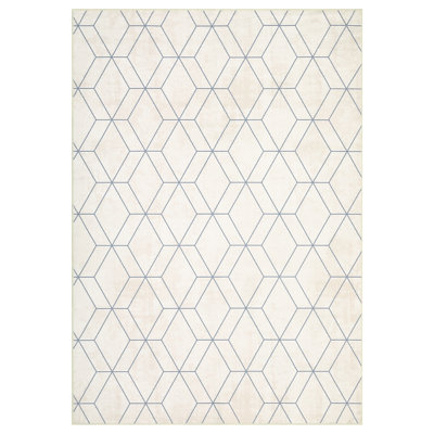 Tapis moderne lavable à la machine Tapis antidérapant antidérapant à poils courts Tapis ultra-doux à motif géométrique pliable pour le salon Chambre à coucher Salle de jeux