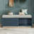 43" Wide Shoe Storage Bench With Cushion Entryway Bench Storage Bench for Bedroom Living Room-257588905