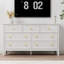 Commode moderne 7 tiroirs avec poignées dorées Dezmand Porter-352075806