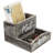 Rustic Torched Wood Mail Holder And Key Organizer Entryway Storage Tray With Cursive Mail And Keys Word Design