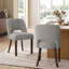 Chaise de salle à manger rembourrée moderne avec dossier découpé, chaise de cuisine en chenille confortable avec pieds en bois massif, ensemble de 6-342978031