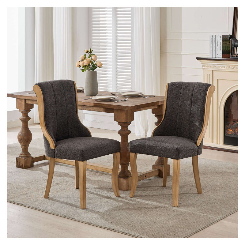 Ensemble de 2 chaises d'appoint Mid-Century Modernes, Gris