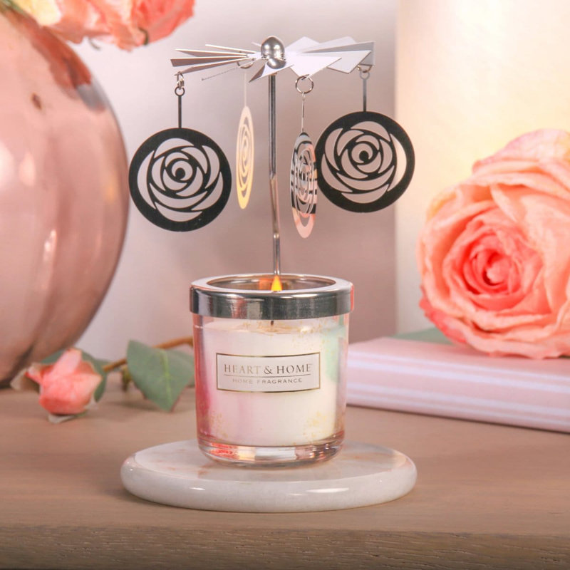 Spring / Summer 2025 Plant / Floral Scented Jar Candle with Glass Holder