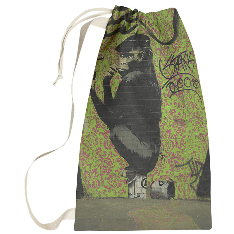 Fabric Laundry Bag with Handles, Large (36" H x 28" W x 1" D)