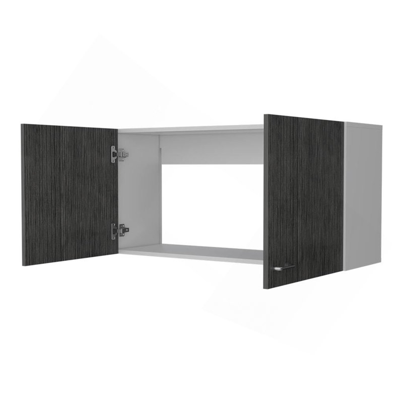 Armoire murale Oklahoma, deux portes, Blanc / gris foncé