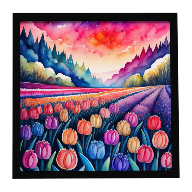 Colorful Hyacinths Framed Metal Print