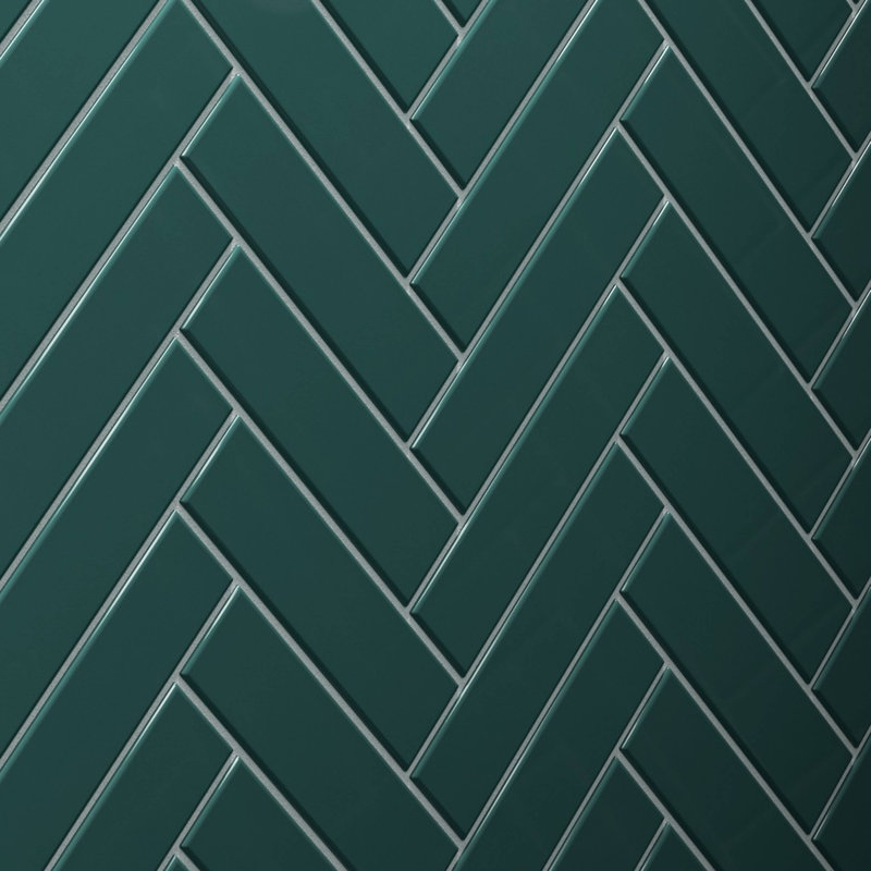 2in.x8in. Glass Subway Tile, Marine Gloss