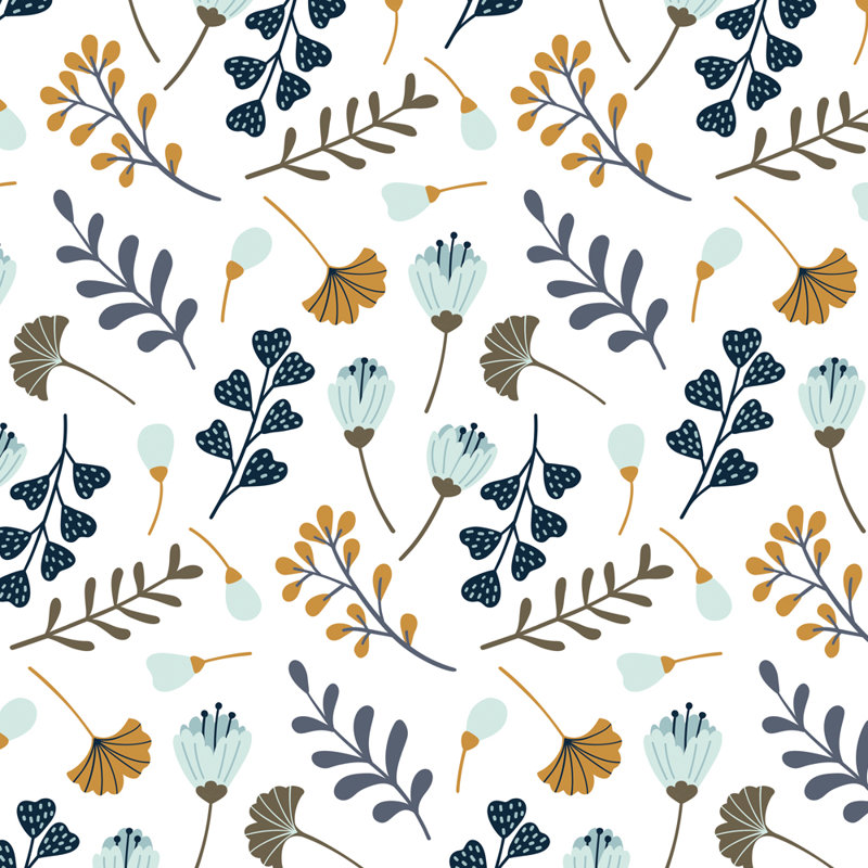Tissu Meter Jeanne couleur 01, Bleu marine / bleu / jaune / blanc