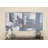 Canvas Abstract Gray Framed Wall Art with Silver Frame