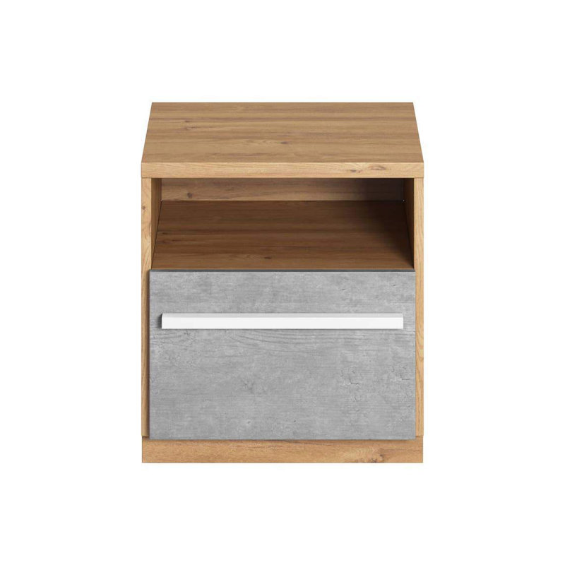 Abhi 45cm W Solid + Manufactured Wood Bedside Table