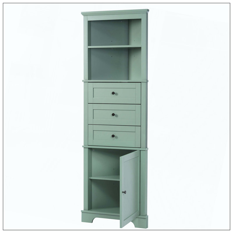 Armoire de cuisine à 3 tiroirs Triangle, Vert