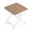 Holiday- 4Pcs Light Blue Stackable PP Armchair For Indoor/Outdoor Use-Ergonomic Slatted Back With Modern Folding Indoor/Outdoor Multi-Functional Square Table- PP Tabletop With Metal Legs-2022338115