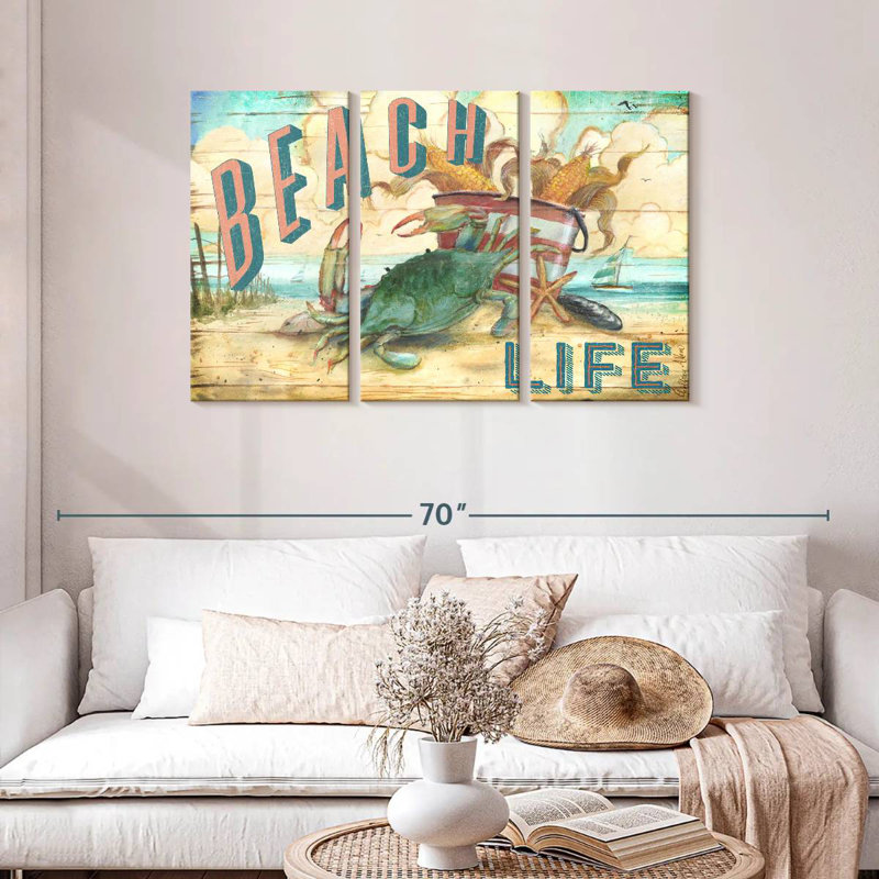 Crabe de plage I, H 28 po x l 45 po