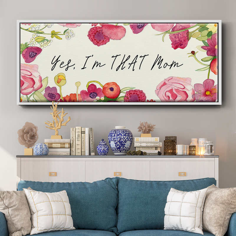 Toile encadrée, collection You Da Mom, H 8 po x l 20 po