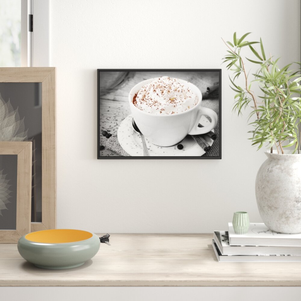 Gerahmtes Wandbild Kaffee mit Sahne