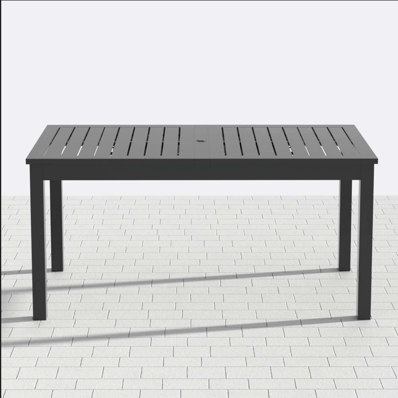 63"-92" Extendable Aluminum Outdoor Dining Table