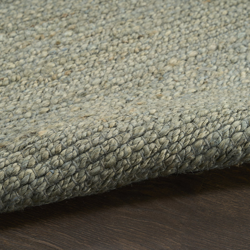  Natural Jute 6' x 9' Sage Farmhouse Indoor Rug, Rectangle 6' x 9', Sage
