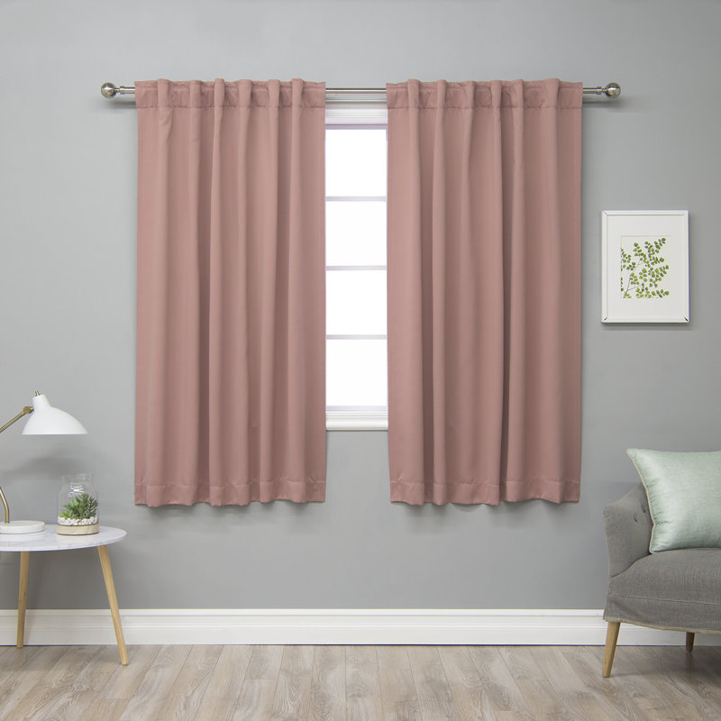 Panneaux de rideaux occultants et thermiques unis avec passe-tringle Bantam, Mauve, L 52 po x L 63 po