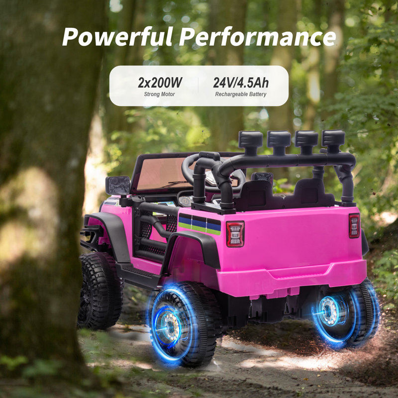 Outfunny 24V Kids Ride on Toy, Ride on Truck Electric Car for Kids