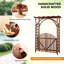 7FT Wood Garden Arbour With Door-118698396