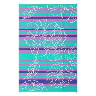 Tapis d'extérieur imperméable et réversible Tapis de patio en paille de plastique durable Tapis pliable léger résistant aux rayons UV pour camping-car Pique-nique Plage Jardin Balcon