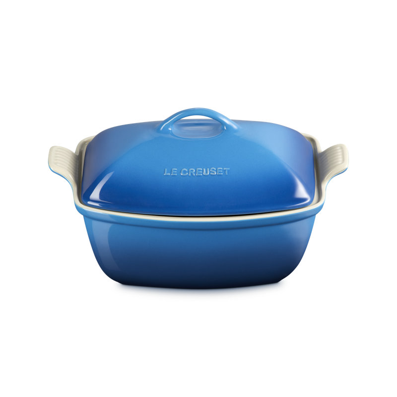Le Creuset Heritage Stoneware 4.5 Qt Deep Baker with Lid, Marseille