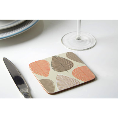 Cork Square 4 Piece Coaster Set