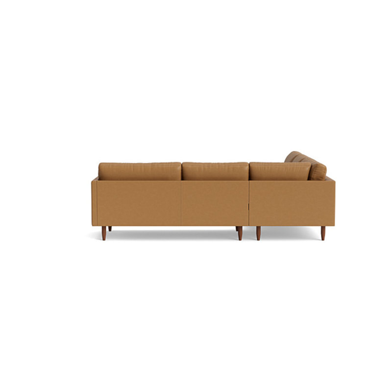 Skinny Fat Sectional, Left Hand Facing, Leather - Butterscotch