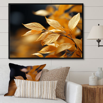 Feuilles d'or - reproduction sur toile