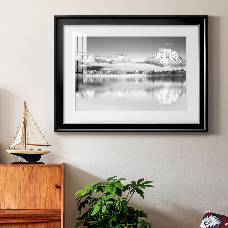 Peak Reflection - Photographie avec cadre photo, H 18,5 po x l 24,5 po x P 1,5 po, Noir