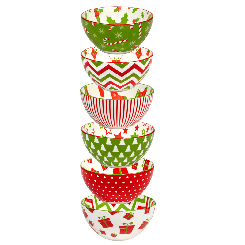 Ensemble de 6 bols tout usage Holiday Fun