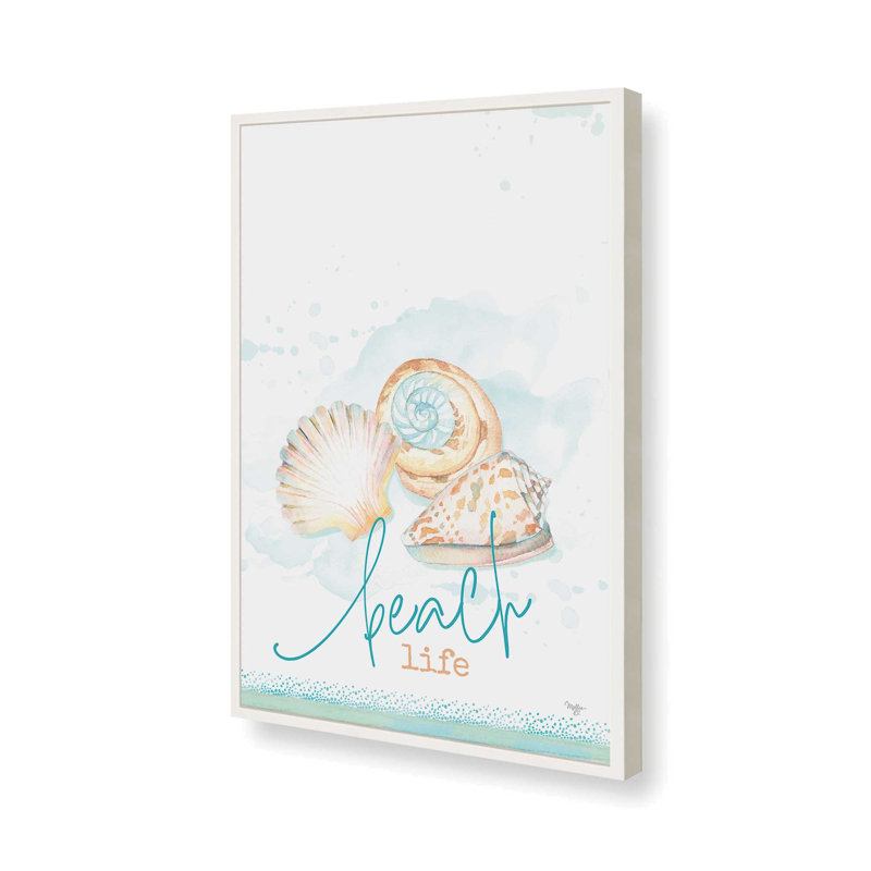 «Beach Life» par Mollie B., reproduction d'art, L 8 po x H 12 po, Blanc, Impression encadrée