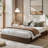 Wood Platform Bed Frame,Wooden Bed Frame Without Headboard, Wood Slat Support-2093448980-2093448982