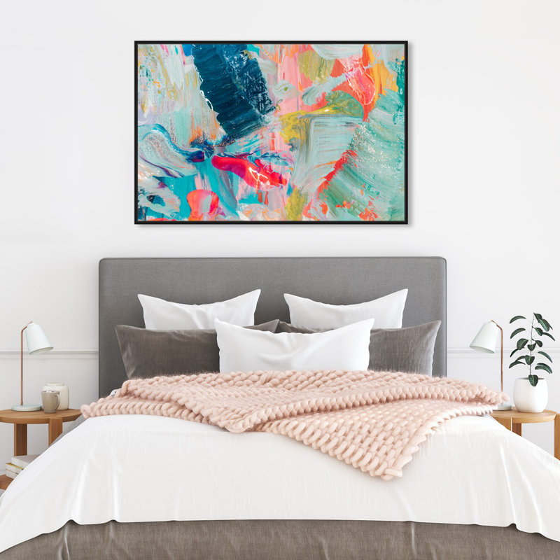 «Abstract That Love Feeling», impression sur toile, Toile encadrée, H 24 po x l 36 po, Noir