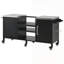 Large Grill Table For Big Green Egg, Outdoor Kitchen Island With Fold-Out Prep Table, Adjustable Shelves, And Spice Rack, Ideal For Outdoor Cooking And Entertaining.