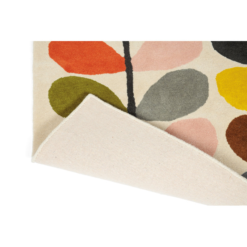 Hand Tufted Wool Floral Area Rug, Rectangle 3'11" x 5'11"