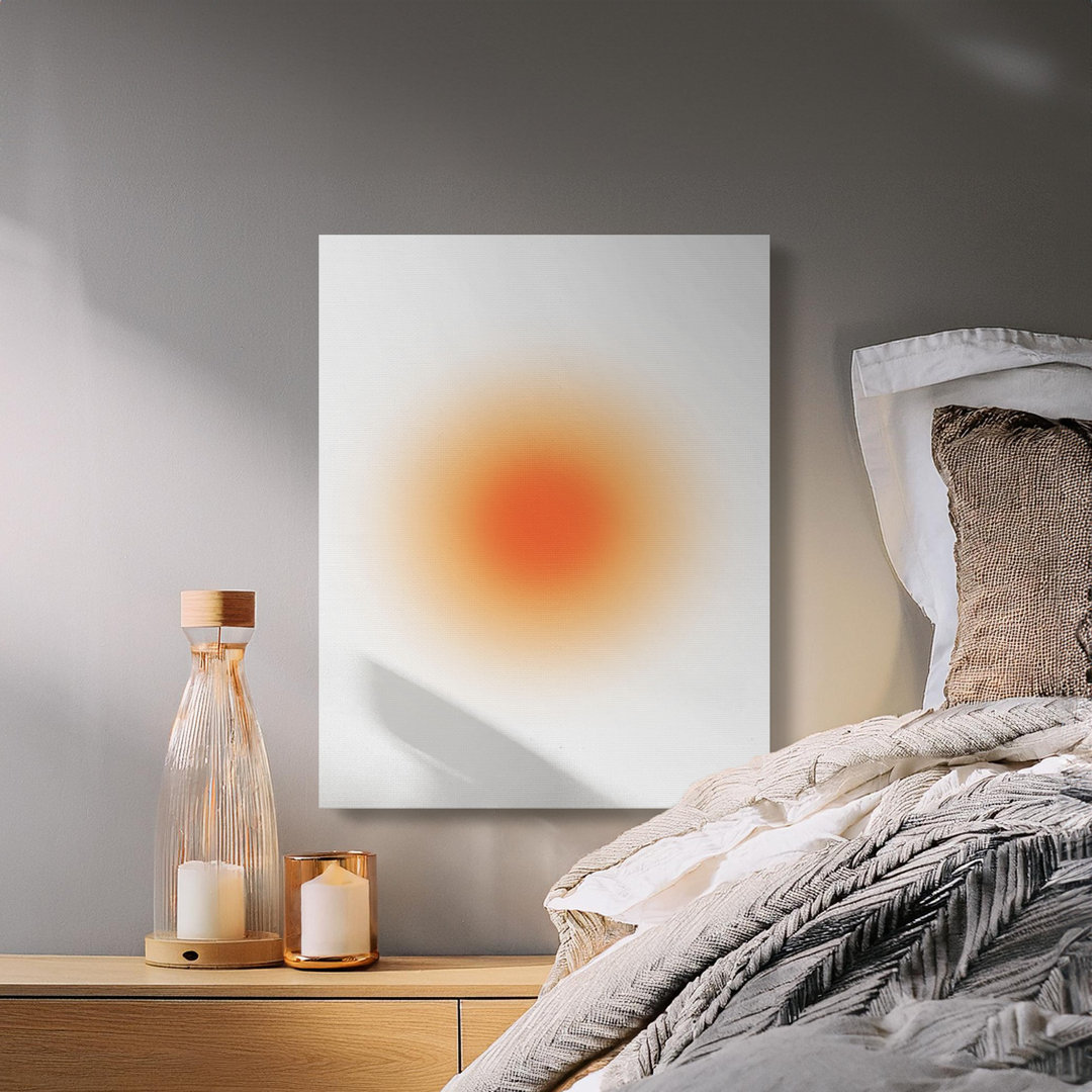 Warm Aura Gradient Abstract Canvas Wall Art