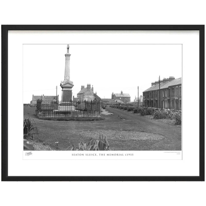 Seaton Sluice, The Memorial C1955 - Single Picture Frame Print, 45cm H x 60cm W x 2.3cm D