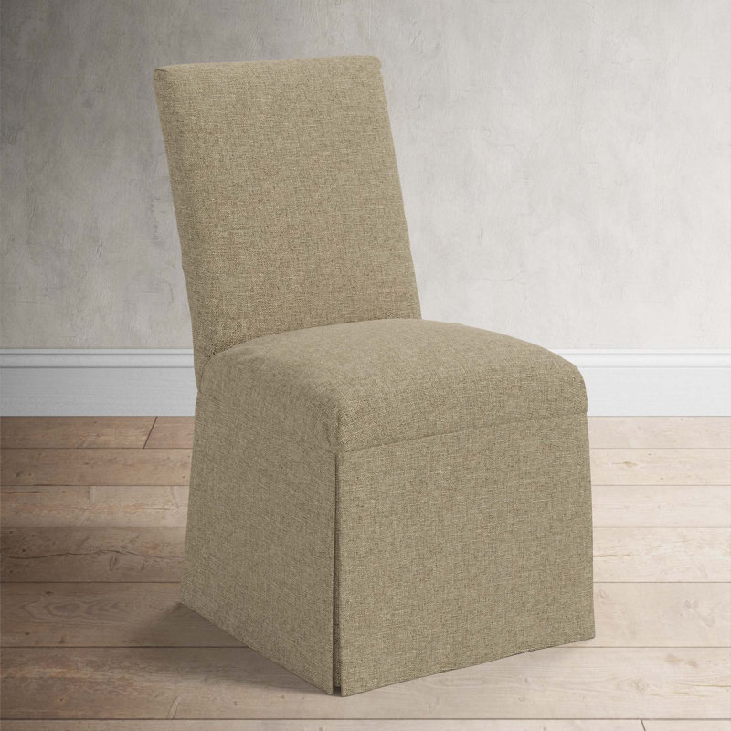 Ivanka 20'' H Upholstered Parsons Chair, Zuma Natural Textured Linen