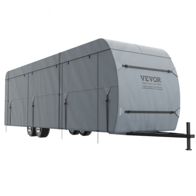 Housse pour roulotte de voyage, housse pour camping-car 18 à 20 pi, housse de camping en tissu non tissé à 4 couches, housse pour camping-car de classe A imperméable, coupe-vent et résistante à l'usure, housse de camping-car Rip-Stop avec sac de ran