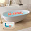 66.93“Free Standing Tub,Solid Surface Soaking Bathtub