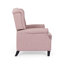  Fauteuil inclinable manuel de 28 pouces de large, inclinable élégant pour le salon, la chambre à coucher, rose