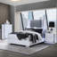 Commode lune lisse blanche avec DEL