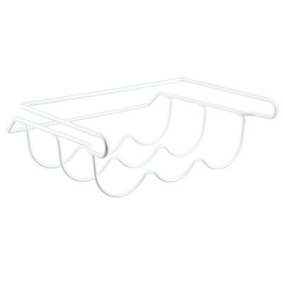 Support à vin blanc en métal verni pour dessous de tablette, 3 bouteilles, poids de 10 lb, support de 13 po de profondeur, capacité, produit
