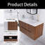 Meuble-lavabo simple 36 po avec comptoir intégré en céramique 36 po-529364352