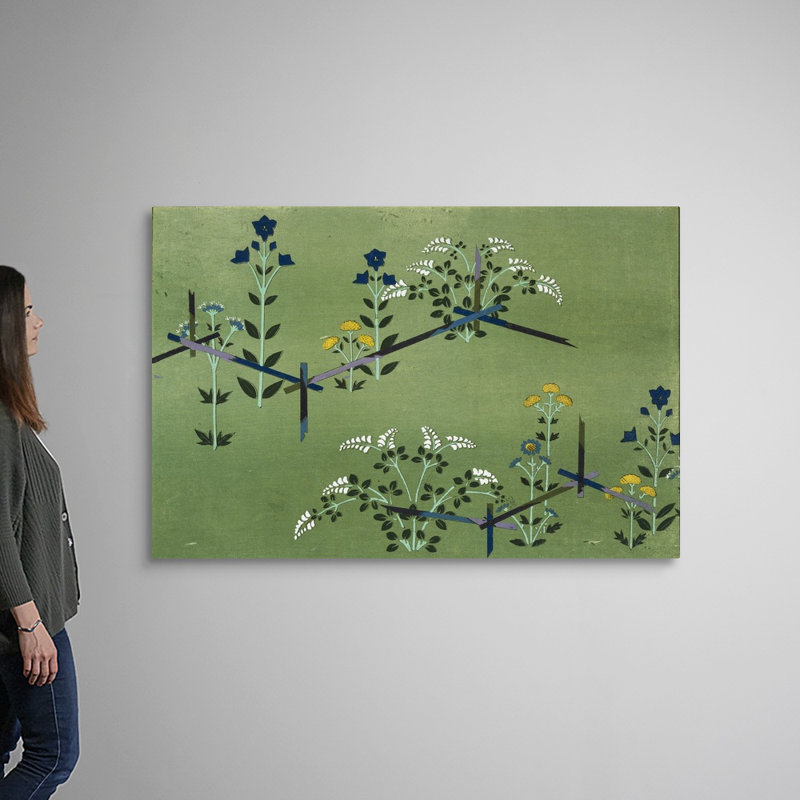 "Autumn Flowers" par Kamisaka sekka-impression d’art graphique sur toile, Toile tendue, H 40 po x l 60 po x P 1,25 po